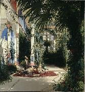 Carl Blechen The Interior of the Palm House on the Pfaueninsel Near Potsdam Germany oil painting artist